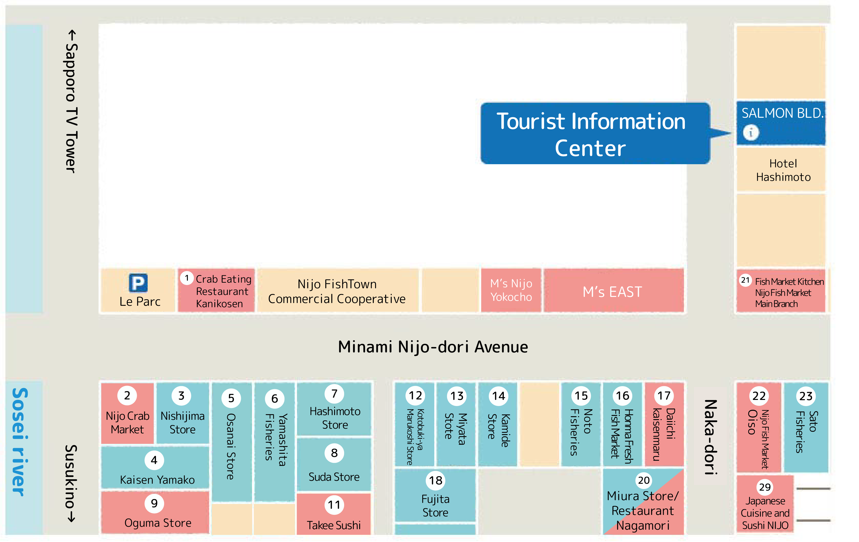 map of Tourist Information Center