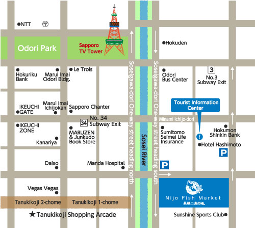 to nijo Fish Market map